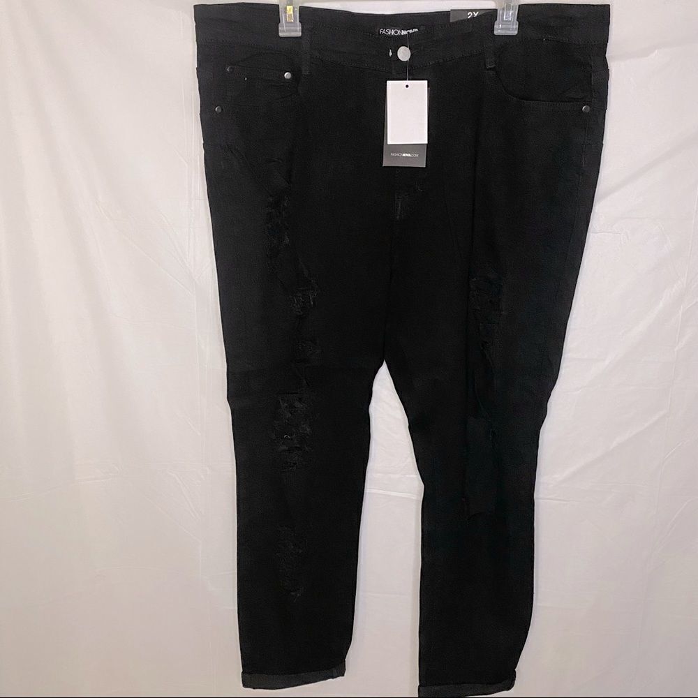 Fashion Nova Distressed Ankle Skinny Jeans Size 2X